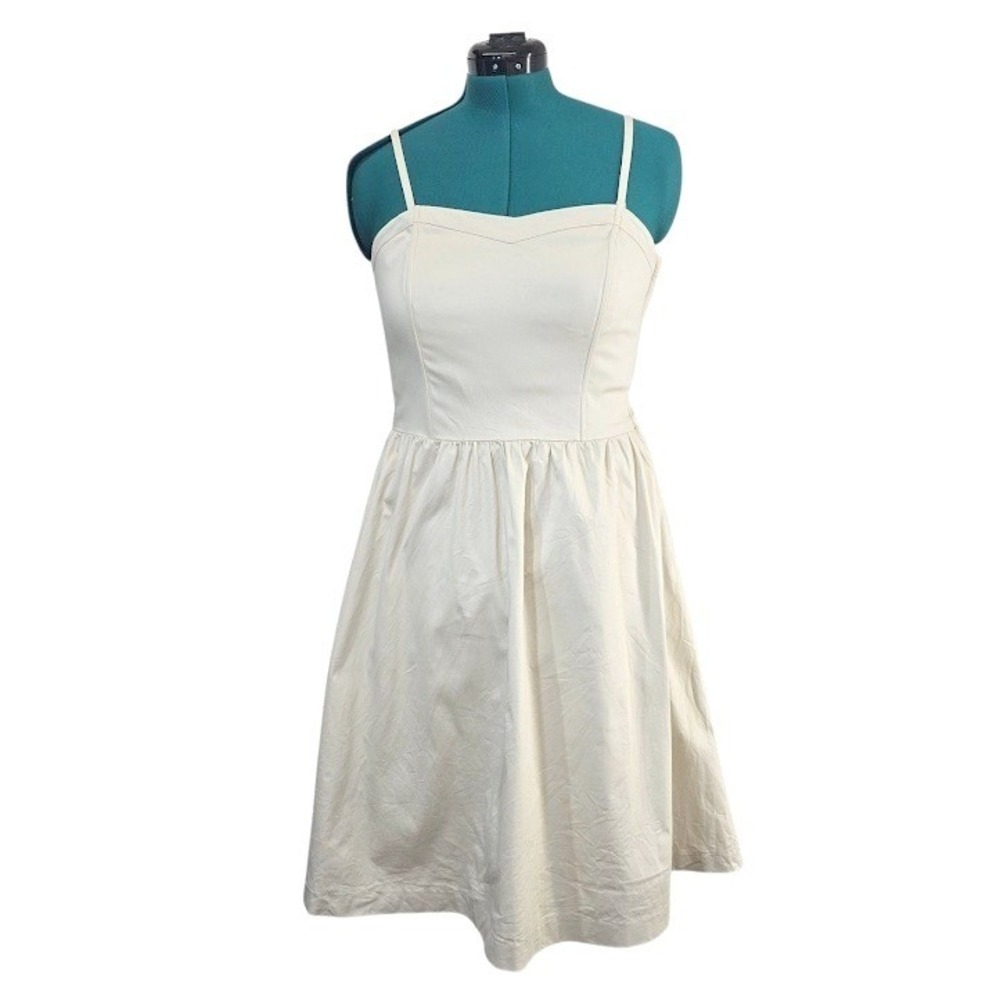H&M Sundress Fit & Flare‎ Sleeveless Party Dress Lined Beige Size 12